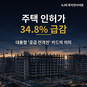 2022년 이후 주택 인허가 34.8% 급감, 대통령 '공급 전격전' 카드의 의미