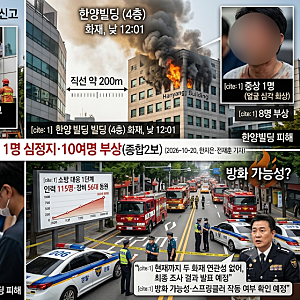 [사건사고] 서울 강남구 역삼동 빌딩 두 곳 동시다발 화재… 1명 심정지·18명 부상