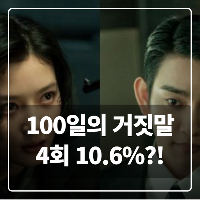 100일의 거짓말 4회 시청률 10.6%, 진선규 캐스팅 비화와 닥터X 비교까지
