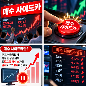 코스피 매수 사이드카 발동! 5분 정리, 주가 4% 급등한 이유 3가지