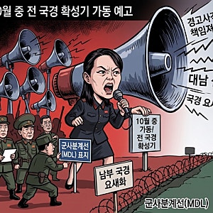 북한 김여정 “10월 안에 전 국경선서 대남 확성기 가동”…이틀 만에 위협 수위 높여