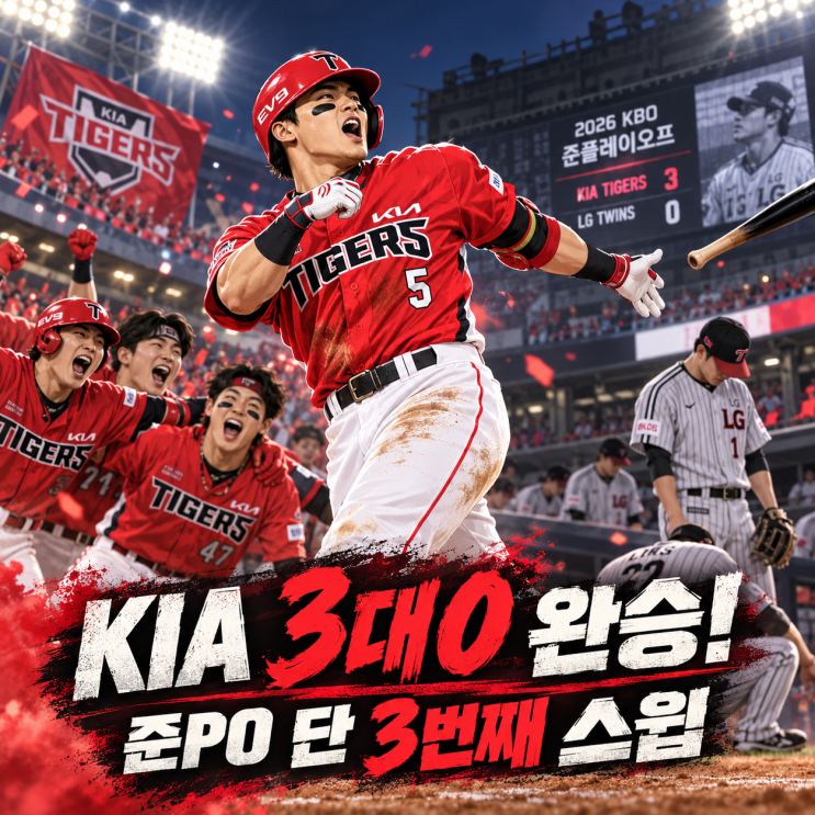 <b>KIA</b> 준플레이오프 3전 전승, 역대 단 3번? <b>삼성</b>·NC의 결과를 보니