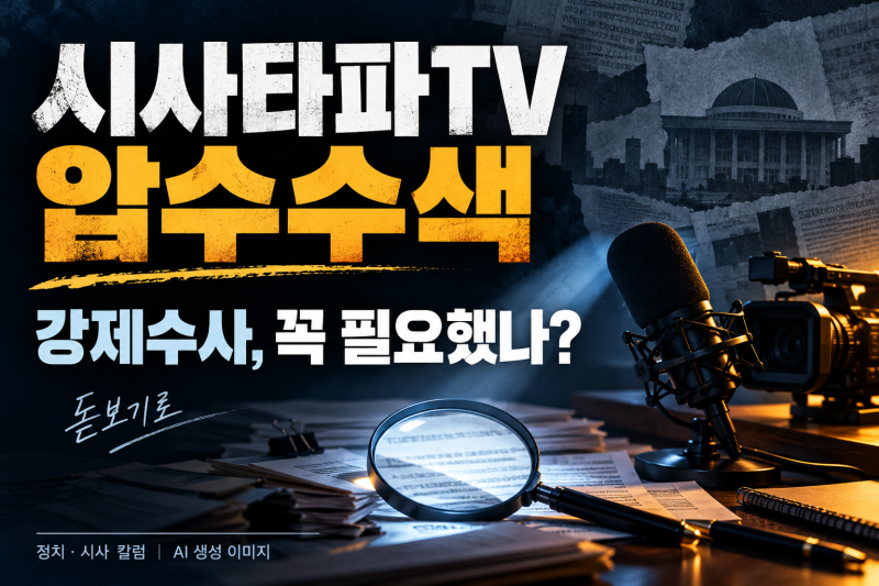 시사타파TV 압수수색, 경찰은 강제수사의 필요성부터 설명하라