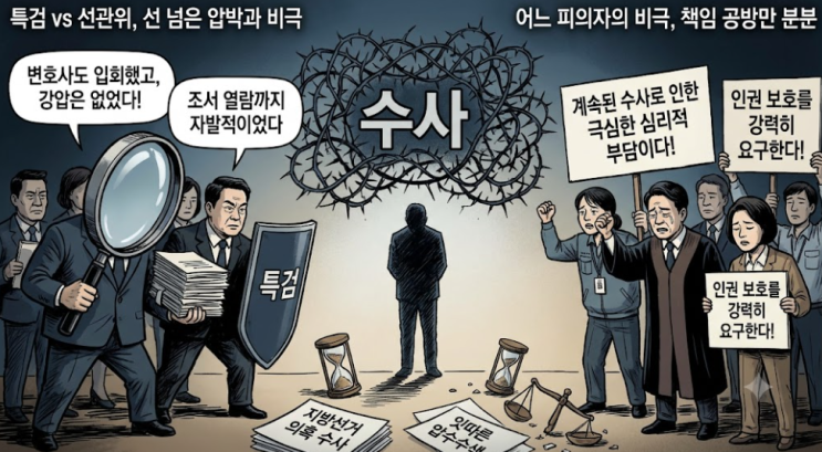 <b>선관위</b> "특검 수사 <b>직원 사망</b> 유감"…특검 "변호인 입회, 강압 없었....