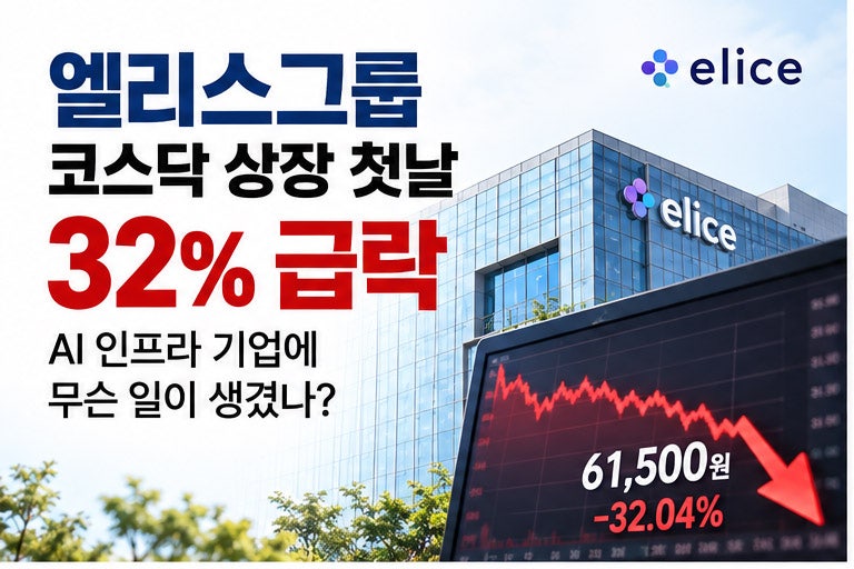 엘리스그룹 코스닥 신규 상장 첫날 32% 급락, 공모가·주가 하락 이유