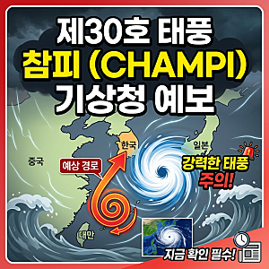 10월 발생한 이례적 태풍 '참피(CHAMPI)' 현재 위치 어디쯤? 한반도 영향 가능성과 기상 전망 분....
