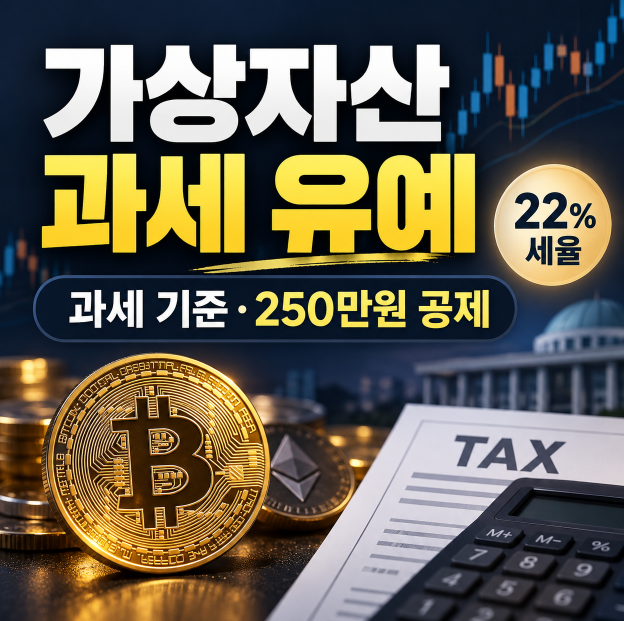 <b>가상자산 과세 유예</b> 가능성, <b>과세</b> 기준과 250만원 공제·22% 세율