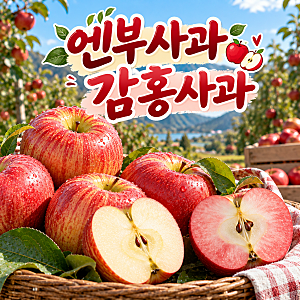 엔부사과 감홍사과 뜻 차이점은?종류 맛 당도 제철시기 비교