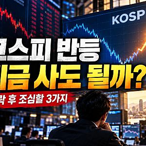 코스피 급락 후 반등, 지금 사도 될까? 가장 조심해야 할 3가지