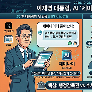 "제미나이에게 물어봤다"... 이재명 대통령, AI 답변 인용해 '수사기관장 국무회의 배석' 반박 ....