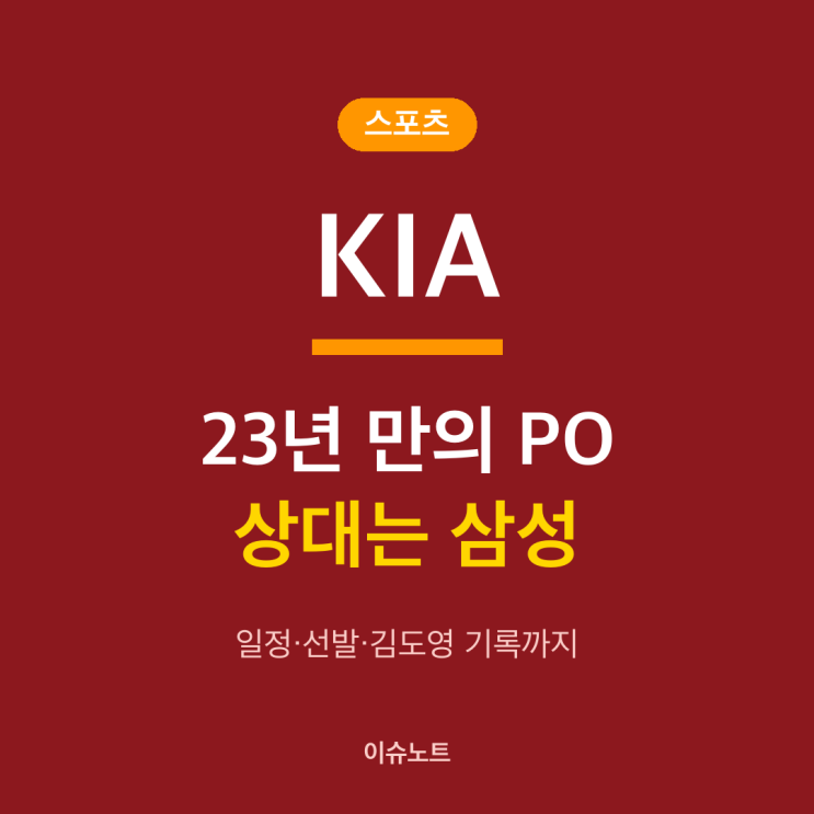 <b>KIA</b> 타이거즈 플레이오프 일정, 김도영 만루홈런 정리
