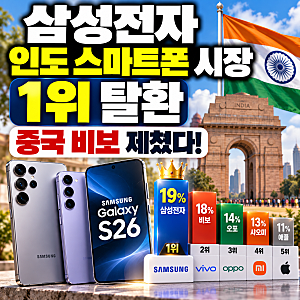 삼성전자, 인도 스마트폰 시장 1위 탈환…중국 비보 제친 이유