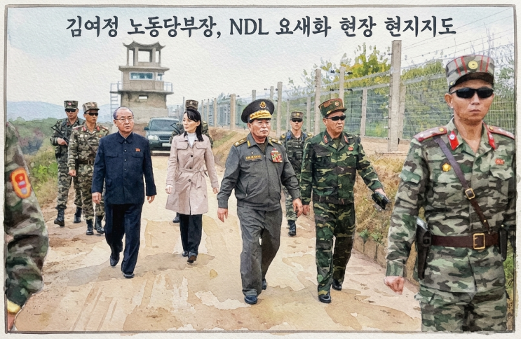 <b>김여정</b>·박정천, MDL 인근 '남부<b>국경요새화</b> 현장' 전격 <b>시찰</b>… "적 도....