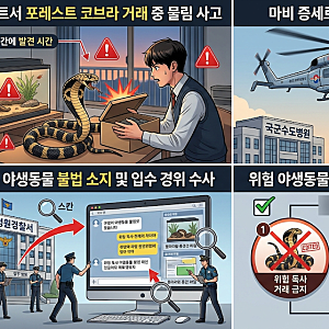 [사건사고] 청주서 지정관리 야생동물 '포레스트 코브라' 거래하려던 중학생, 물려 119 신고했....