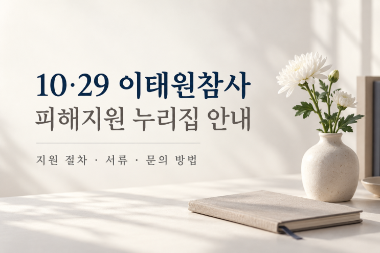 10·29 <b>이태원참사</b> 피해지원 누리집 개통, 누가 신청할 수 있나?