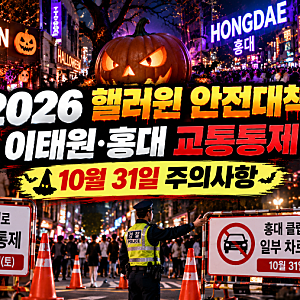 2026 핼러윈 이태원·홍대 교통통제 총정리! 서울시 14개 지역 인파관리, 10월 31일 지하철 무정....