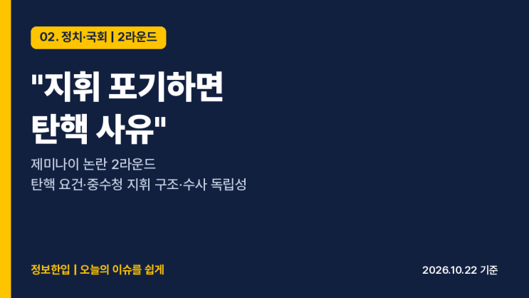 대통령 "중수청 지휘 포기하면 탄핵 사유"…제미나이 논란 2라운드 ....