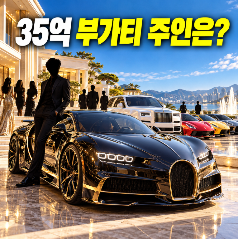 "지드래곤도 1위가 아니었다" 35억원 부가티를 탄다는 연예인의 정체
