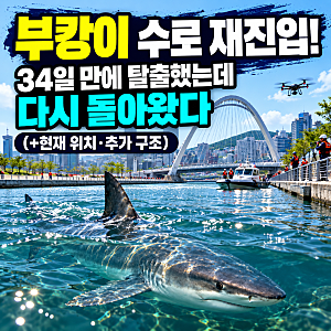 부캉이 수로 재진입! 34일 만에 탈출했는데 다시 돌아왔다 (+현재 위치·추가 구조)