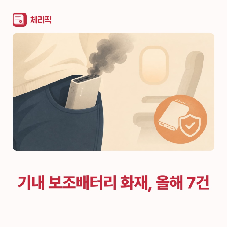 기내 보조배터리 <b>화재</b> 올해 7건, 강화된 반입 규정과 이번 사례