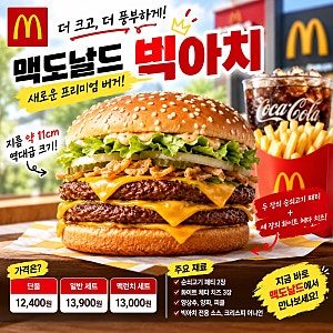 맥도날드 빅아치 가격 총정리｜단품·세트·맥런치 가격, 빅맥과 비교
