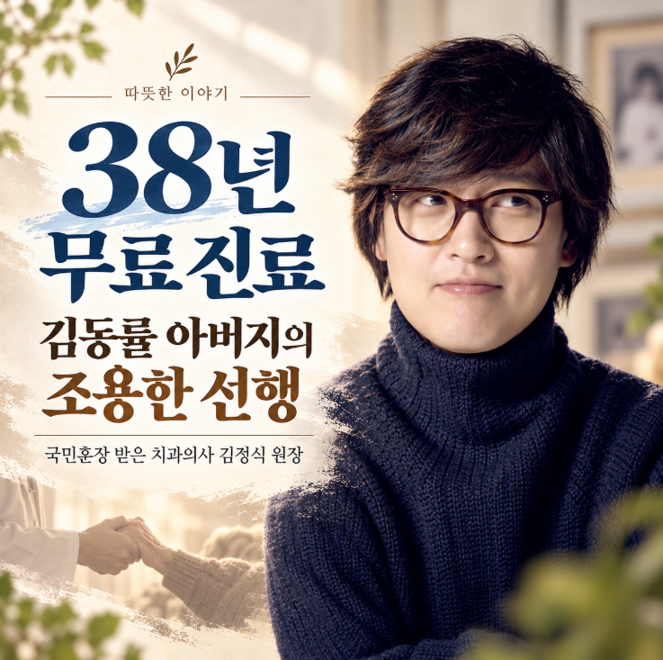 38년 매주 무료 치과 진료로 국민훈장 받은 원장님, 아들이 국민 가수김동률인 줄 몰랐다니…