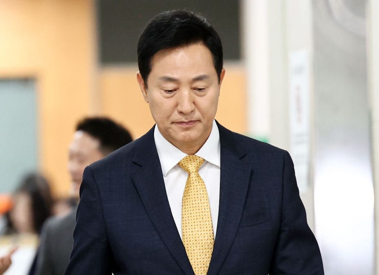 "시장직 지켰다"… <b>오세훈</b> 서울시장, 명태균 <b>여론조사 대납</b> 2심서 무....