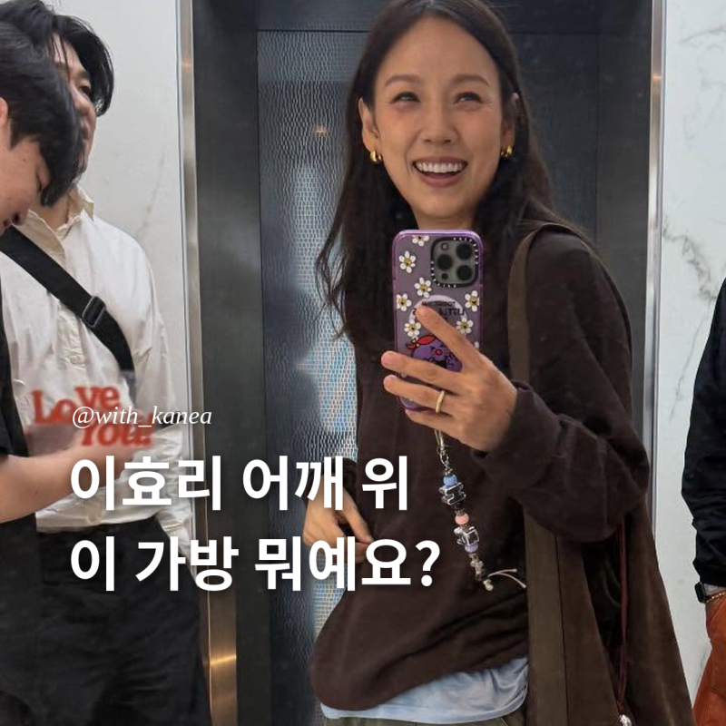 이효리 가방 쿠론 하루 숄더 26, 핑계고에도 메고 나온 갈색 스웨이드백
