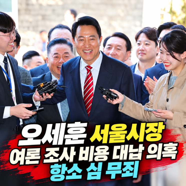 <b>오세훈</b> 서울시장 <b>여론조사</b> 비용 <b>대납</b> 의혹 항소심 <b>무죄</b> 1심 벌금 1,00....