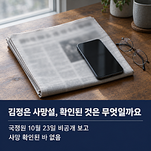 김정은 사망설이 퍼졌다는데, 국정원 보고와 김여정 행보는 어땠을까요