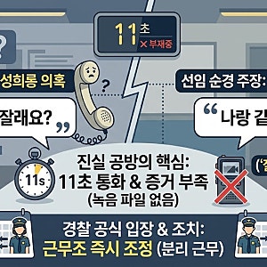 "나랑 잘래요?" 경찰관과 실습 여경의 11초 성희롱 전화, 녹음 없어서 오리무중?