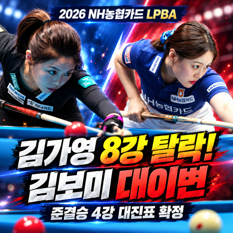 NH농협카드 LPBA 8강 결과·4강 대진표 총정리｜김가영 탈락 대이변! 김보미·이미래·임정숙·....