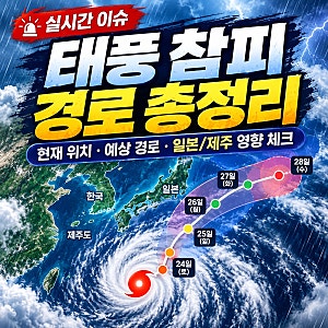 태풍 참피 경로 30호 현재 위치 총정리! 제주 일본 영향과 소멸 시기는?