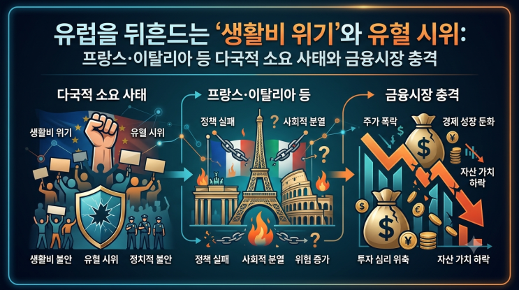 <b>유럽</b>을 뒤흔드는 '생활비 위기'와 유혈 시위: 프랑스·이탈리아 등 ....