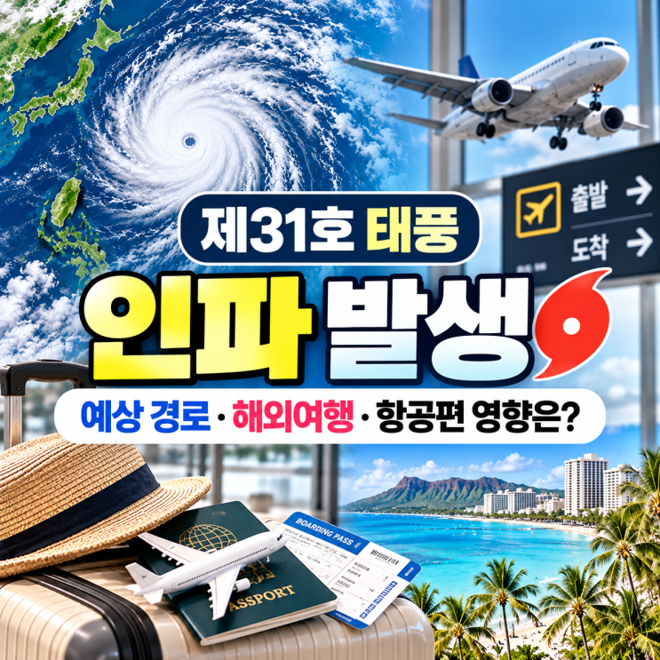 제31호 <b>태풍 인파</b> 발생｜ 예상 경로·해외여행·항공편 영향은?