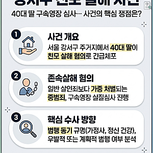 서울 강서구 친모 살해 40대 딸 구속영장 심사… 사건 개요와 쟁점 정리