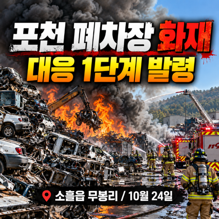 <b>포천 폐차장 화재</b>, 대낮에 소방 대응 1단계까지 | 인명피해와 <b>화재</b> ....