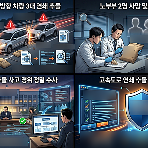 [사건사고] 횡성 영동고속도로 강릉 방향 차량 3대 연쇄 추돌… 2명 사망·3명 부상 발생