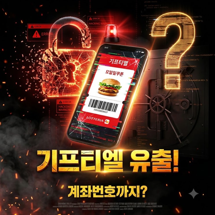 <b>기프티엘</b> 개인정보 유출 롯데리아 쿠폰 받았다면? 계좌번호 확인법