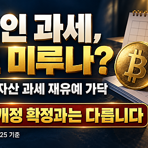 가상자산 과세 또 미루나? 청와대 재유예 잠정 가닥…2027·2029의 차이