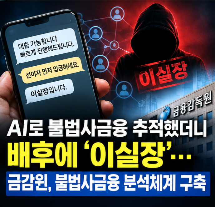 AI로 <b>불법사금융 추적</b>...배후 조직 '이실장' 피해 규모 2배 넘어