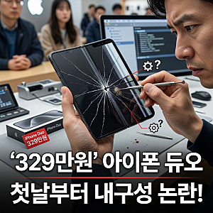 329만원 아이폰 듀오 출시 첫날 액정 파손? 힌지 내구성 논란 총정리