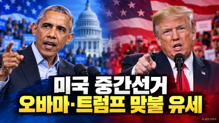 <b>오바마</b>·<b>트럼프 맞불 유세</b>…미국 중간선거 앞두고 거세진 설전
