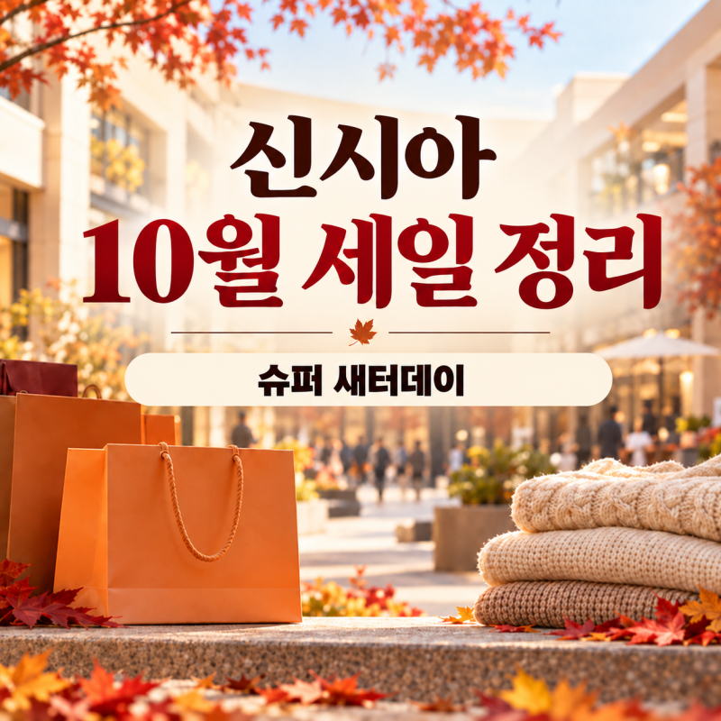신시아 아울렛 세일｜시흥 프리미엄 아울렛 슈퍼 새터데이, 10월 23~26일 쇼핑 정보