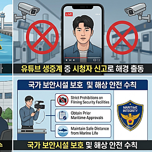 [사건사고/부산] '부캉이' 보려고 배 타고 접근… 항만 보안시설 촬영한 유튜버 해경 적발