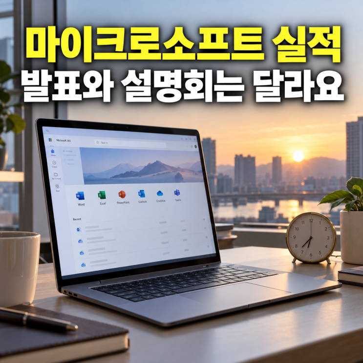 <b>마이크로소프트 실적발표</b>일, 10월 한국 시간과 <b>발표</b>·설명회 차이