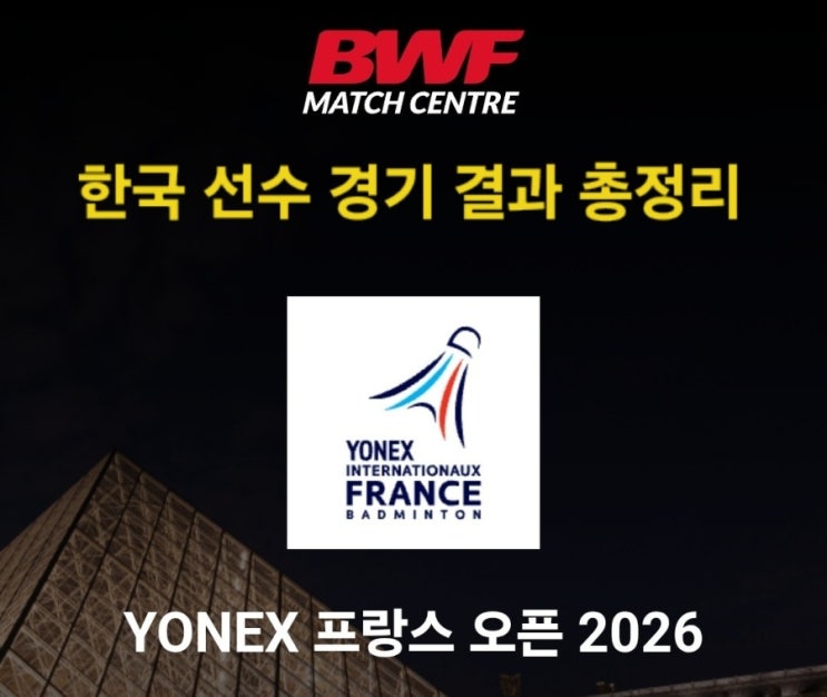 배드민턴 프랑스오픈, 우리나라 참가 선수 <b>경기</b> 총정리 및 <b>안세영</b>과....