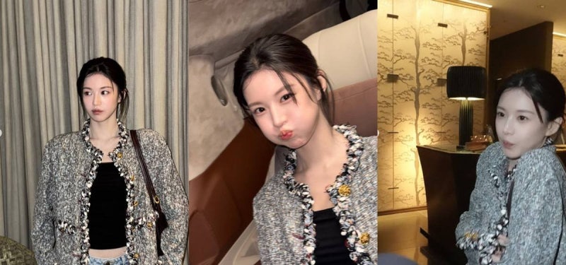 고윤정 샤넬 회색 트위드 재킷… 청바지에 매치한 센스에 감탄 나오는 이유