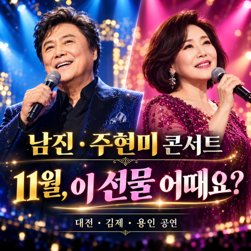 남진·주현미 콘서트, 11월에 이 선물 어떠세요?