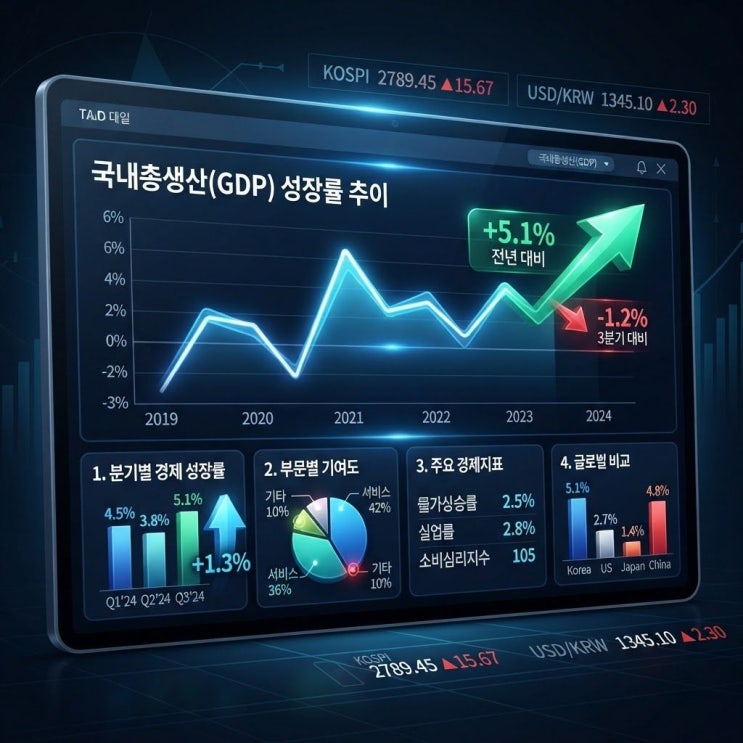 대한민국 <b>3분기 GDP</b> 경제<b>성장</b>률 지표 발표 및 국내외 실적 슈퍼위크 ....